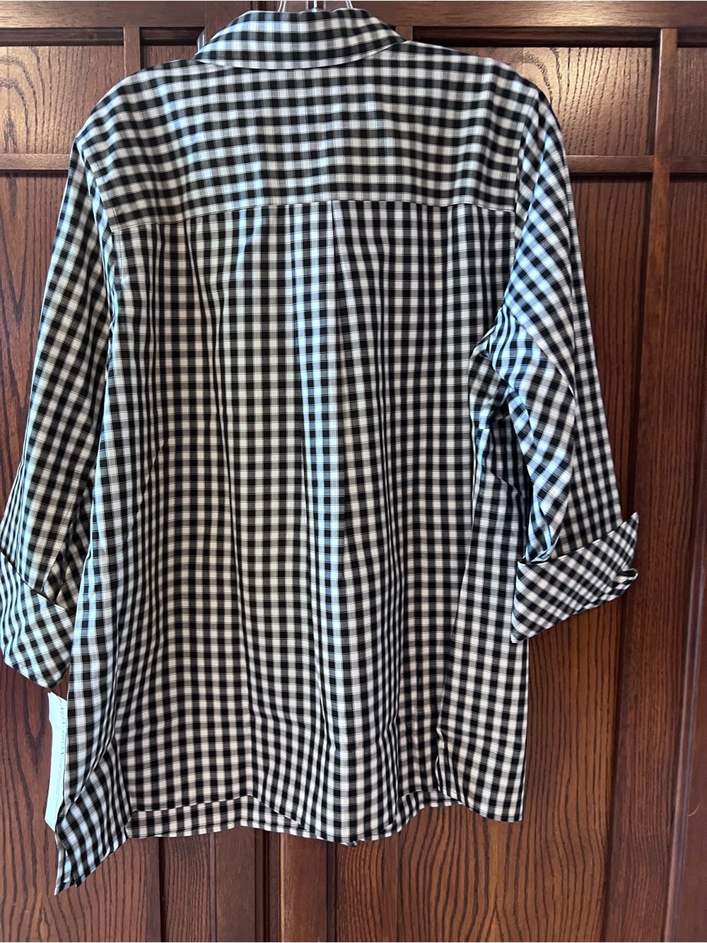 Foxcroft Women's Size 16 Gingham Plaid Button Down Non-Iron Shirt NWT - Picture 4 of 11